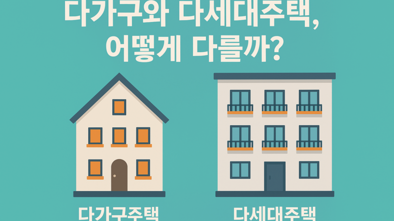 🔍 다가구와 다세대주택, 어떻게 다를까?