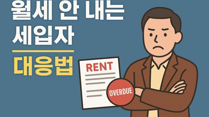 📌2회이상 월세미납, 임대인의 현실적 대응법